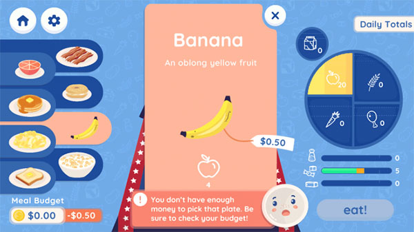 Pick Your Plate! Food Item Popup